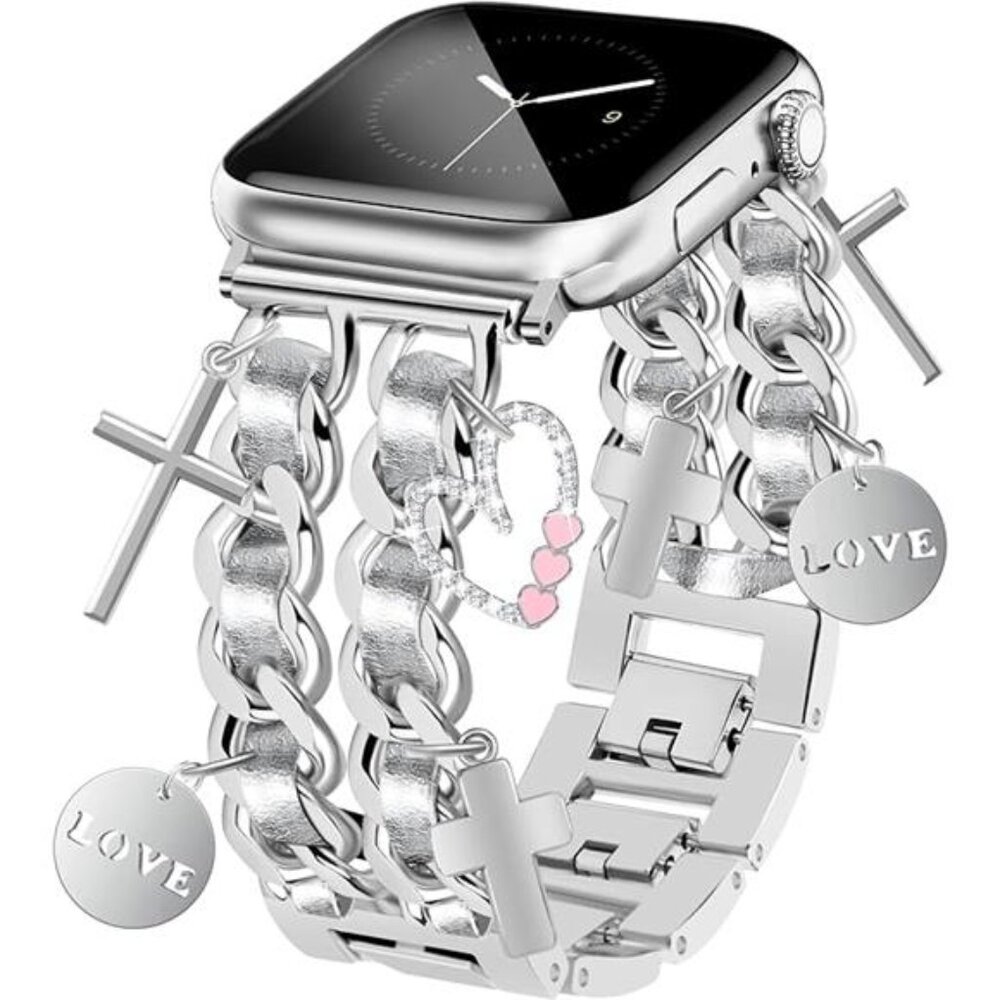 Silver Watch Band with Charms - Picture 6 of 6